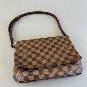 Louis Vuitton Musette Tango Handbag - Damier - Brown - Excellent